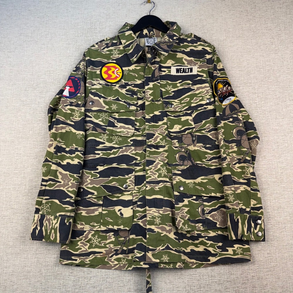 Billionaire Boys Club BBC Mens Lrg. Camo Field Jacket Wealth Patch Japan Made